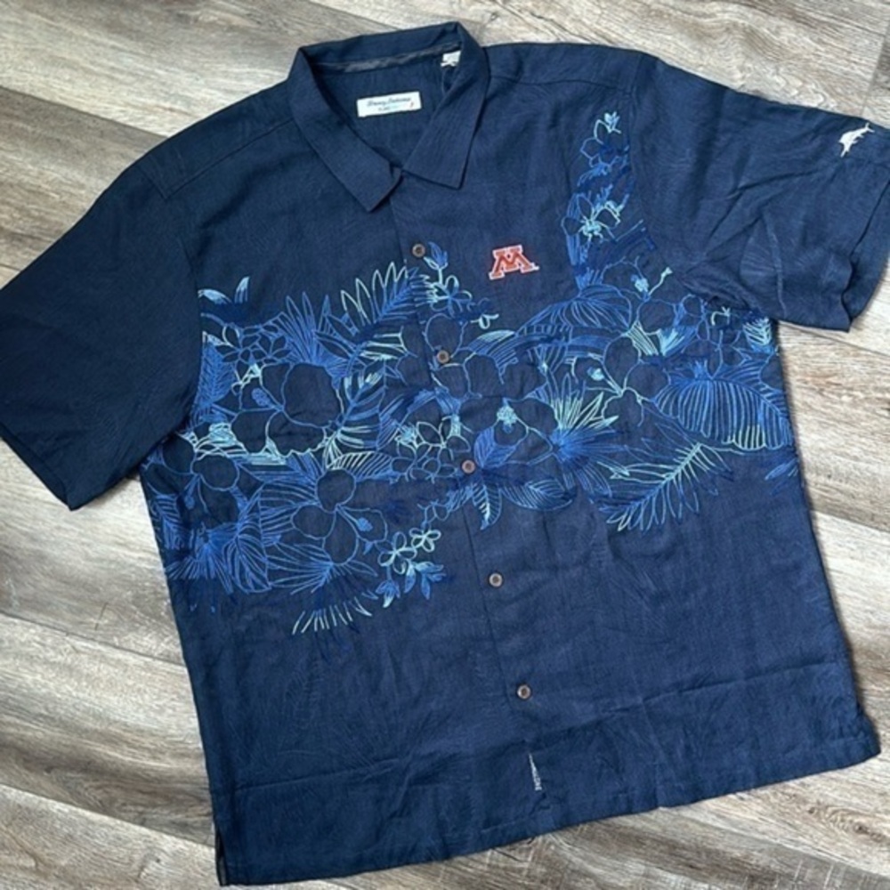 NWT Tommy Bahama shirt University of Minnesota size 2XL blue Hawaiian button up